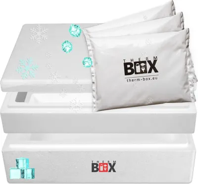 Produktbild von THERM BOX Modularbox 25M mit 3x Kühlakku für Kühlbox 25,8L Innen 49x30x17cm Transportbox Thermobehälter Wiederverwendbar
