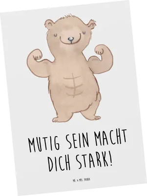 Produktbild von Mr. & Mrs. Panda Postkarte Angst überwinden - Weiß - Geschenk, Zuversicht, Trost, Fotokarte, Ansichtskarte, Grußkarte, Kraft, Vertrauem, Selbstvertrauen, Lebensfreude