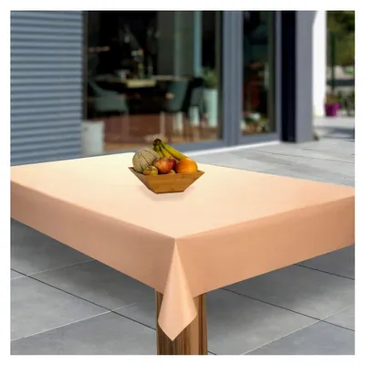 Produktbild von Wachstuch-Tischdecke Abwaschbar PVC Tischdecken Eckig Meterware, Muster: Lachs Matt, Größe: 130x200
