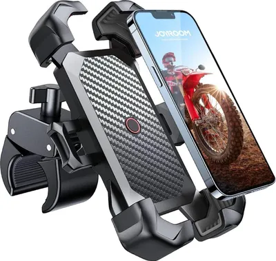 Produktbild von JOYROOM 2024 Handyhalterung Fahrrad, Motorrad - 1s Auto-Sperre, 100mph Militär Anti-Shake - 5s Install - Universal Lenker Holder - iPhone 15 Samsung
