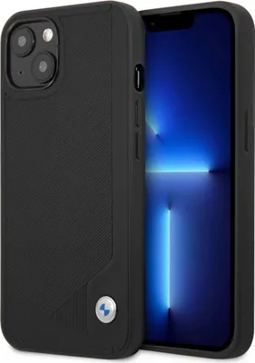 Produktbild von BMW BMHCP13MRCDPK iPhone 13 / 14 / 15 Tasche Schwarz Echtleder