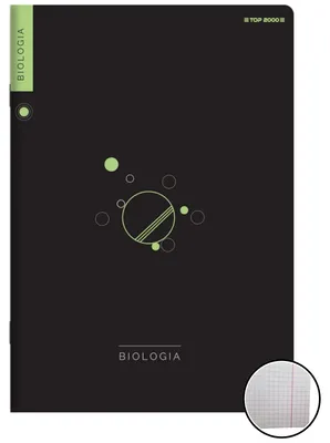 Produktbild von Notizbuch A5 60k kariert thematische Biologie mit Streifen schwarze Zahlen Top2000
