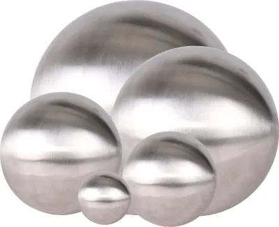 Produktbild von Edelstahl Dekokugel matt gebürstet 3er Set - 15,20,30 cm - Edelstahlkugel Kugel