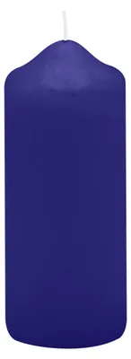 Produktbild von Spitzkopf Stumpen Kerzen Royalblau 10 x Ø 4 cm, 12 Stück