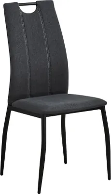 Produktbild von CasaDolce Esszimmerstuhl STARKES, 4er-Set, dunkelgrau, 44,5x53x98 cm, ergonomische Rückenlehne, Tragegriff, gepolstert, Metallbeine, 120 kg max. Belastbarkeit