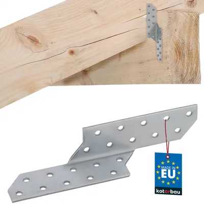 Productafbeelding van Sparrenanker, 32x170x2,0 mm, type LK2, rechts. Hoekverbinder, Pfettenanker, plaatstaal, AI-gegenereerde afbeelding