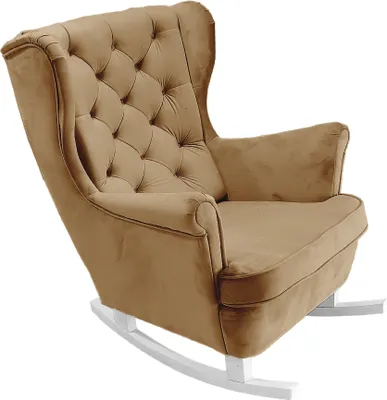 Image de DomoHome Fauteuil de relaxation Fauteuil avec accoudoirs Fauteuil TV Lounge Fauteuil rembourré Fauteuil Couch Fauteuil de salon Fauteuil à oreilles | 102x81x95cm | Cappucino_29807