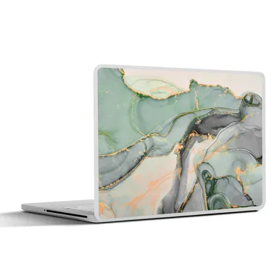 Produktbild von MuchoWow® Laptop Aufkleber Sticker Cover Gold - Marmor - Grün - Luxus - Glitzer - Marmoroptik 36.5x27.5 cm - Laptop-Sticker