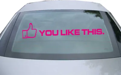 Produktbild von Indigos UG - Aufkleber Heckscheibe & Motorklappe DE2074 - pink - 600x114 mm - You like this - Auto Scheiben Fenster Heckklappe Tuning Racing JDM - Die cut