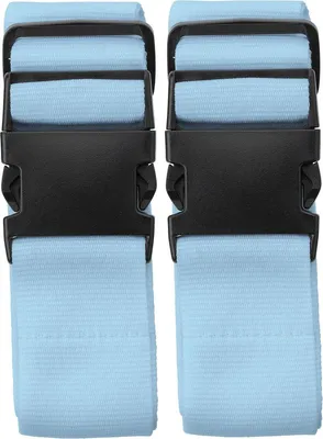 Produktbild von CHPN - Koffergurt - Gepäckgurt - Kofferschloss - Kofferverschluss - Blau - 180cm - Spanngurt - Nylon - 2 Stück
