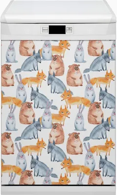 Produktbild von Küche Magnet für Spülmaschine  Abwaschbar 45x80 cm Geschirrspüle  - Tiere
