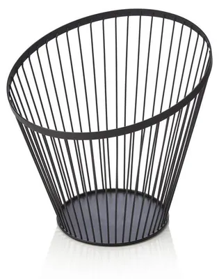 Produktbild von 6x Buffetkorb, Ø 28 cm, Höhe 26,5 cm, schwarz pulverbeschichtet, Metall