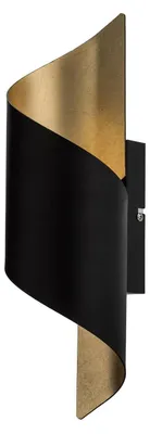 Produktbild von Lindby Wandleuchte Desirio, schwarz/gold, 35cm, E14, Metall