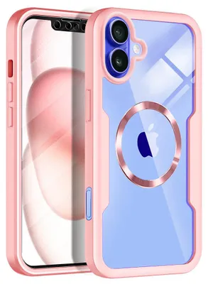Produktbild von Techsuit ColorVerse 360 Hülle mit Schutzfolie und MagSafe für Apple iPhone 16 - Rosa