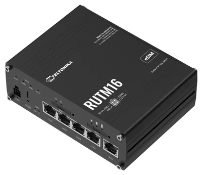 Imagen del producto de Enrutador TELTONIKA RUTM16 con eSIM, compatible con la tecnología LTE CAT6