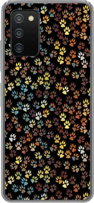 Produktbild von MuchoWow® Handyhülle Schutzhülle Hülle für Telefoonhoesje Samsung Galaxy A03s Muster - Hunde - Pfoten - Jungen - Mädchen - Kinder - Kinder Silikon Softcase Handy Hülle - Schutz