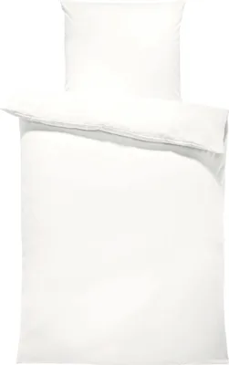Produktbild von 4 teilig Uni Bettwäsche 155x220 cm weiß Einfarbig Renforce Baumwolle Übergröße