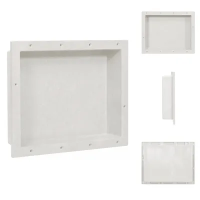 Produktbild von vidaXL Duschnische Mattweiß 41x51x10 cm -  Duschwände
