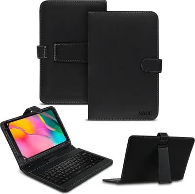 Produktbild von Tastatur Tasche Samsung Galaxy Tab A 10.1 2019 Keyboard Hülle QWERTZ SchutzhülleFarben:Schwarz