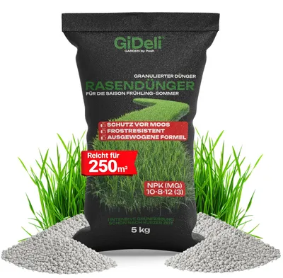 Produktbild von Rasendünger 5kg NPK Langzeitdünger Frühjahr Sommer Stickstoff Garten GiDeli