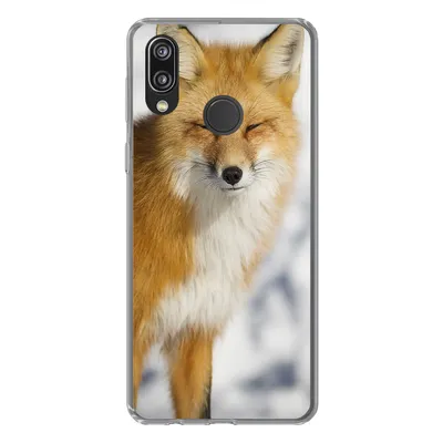 Produktbild von MuchoWow® Handyhülle Schutzhülle Hülle für Huawei P20 Lite (2020) Fuchs - Schnee - Rot Silikon Softcase Handy Hülle - Kartenhalter