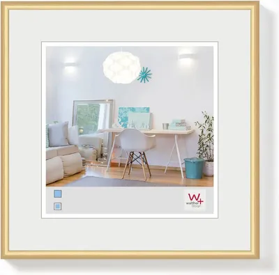 Image de Walther cadre photo en plastique New Lifestyle 15x15 cm doré design intemporel