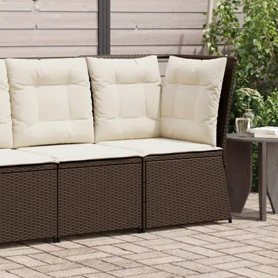Produktbild von Möbel Garten-Ecksofa mit Kissen Braun Poly Rattan - Gartensofas 368983