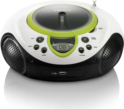 Produktbild von Lenco SCD-38 USB Green - Tragbares FM-Radio mit CD/MP3-Player - USB-Eingang - AUX-Eingang - Grün