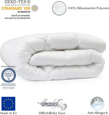 Produktbild von 1-er Set Heimtextilien Bettdecke 155x200 4 Jahreszeiten | Steppdecken bezug: 100% mikrofaser | Allergiker bettwäsche mit   | Füllung: 1120g