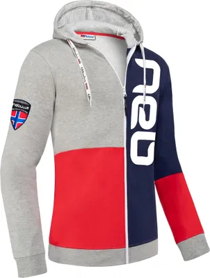 Zdjęcie produktu dla Nebulus bluza męska NEBSTER, kurtka, praktyczna kurtka z kapturem, P5965 - mężczyźni, czerwono-granatowo-szary, L