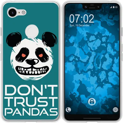 Produktbild von PhoneNatic Case kompatibel mit Google Pixel 3 XL Silikon-Hülle Crazy Animals Panda M2