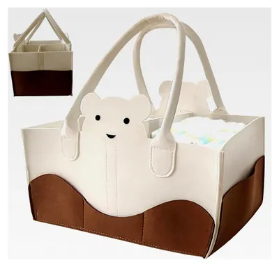 Produktbild von Wickeltasche aus Filz, tragbare Organizer-Tasche für die Aufbewahrung von Kinderzimmerartikeln