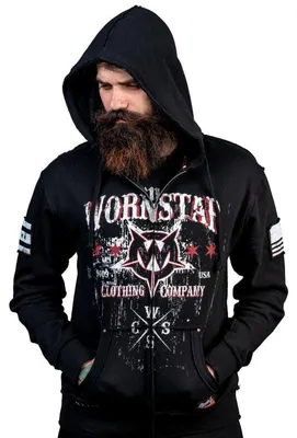 Produktbild von Wornstar Kapuzenjacke Herren Death Mechanic Hoodie schwarz M