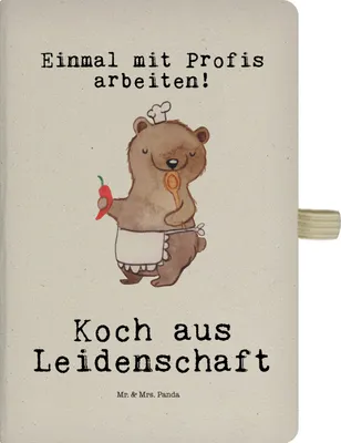 Produktbild von Mr. & Mrs. Panda Kladde Koch Leidenschaft - Transparent - Geschenk, Journal, Tagebuch, Notizbuch A4 Kariert, Chefkoch, Restaurant, Adressbuch, Spruch
