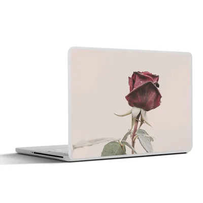 Produktbild von MuchoWow® Laptop Aufkleber Sticker Cover Blumen - Rot - Rosen - Grün 40x30 cm - Laptop Dekoration - Selbstklebend