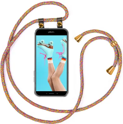 Produktbild von UMHÄNGEHÜLLE + KORDEL für Huawei Honor 6X, Farbe:Regenbogen