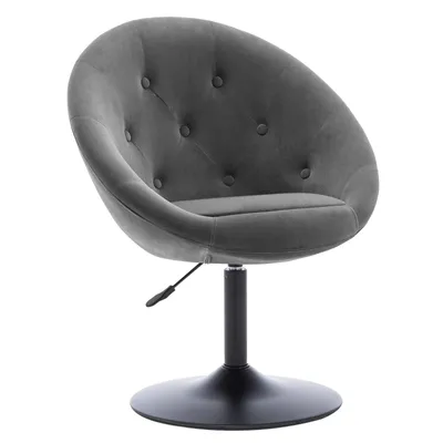 Produktbild von Duhome Clubsessel Loungesessel Höhenverstellbar Cocktailsessel Schminktisch Stuhl aus Samt, Grau