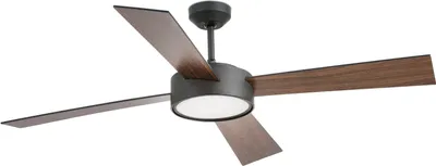 Obrázek produktu pro Energeticky úsporný stropní ventilátor s LED osvětlením a dálkovým ovládáním Hydra Black 132 cm