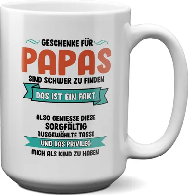Produktbild von 22Feels XL Tasse Papa Geschenk Vatertag Vater Geburtstag Kaffeetasse Männer Weihnachten Haferl Geschenkidee Bürotasse