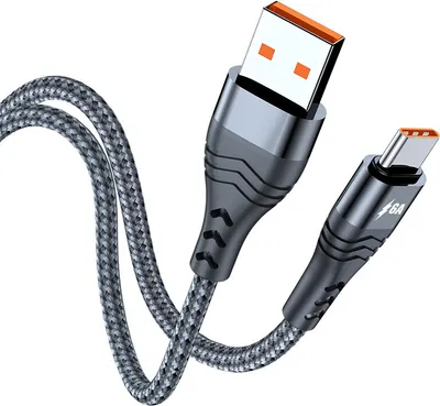 Produktbild von Usb Typ C Kabel 6a 66w Schnellaufladung Ladegerät Datenkabel für Huawei Xiaomi Samsung Oppo 3 Meter