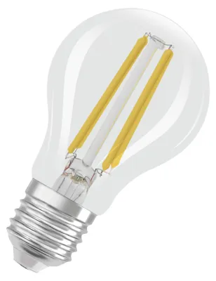 Immagine prodotto di Lampada LED OSRAM Energy Class a forma di lampadina classica, 2,2 W / 470 lm, EEK A, luce bianca fredda (4000 K), CRI 80, in vetro trasparente senza piombo, base E27, IP20, diametro 60 mm.