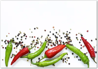 Produktbild von Tulup® Glas-Bild - 100 x 70 - Wandbild aus Glas - Wandkunst - Wandbild hinter gehärtetem Sicherheitsglas - Essen & Getränke - Chilischoten - Mehrfarbig
