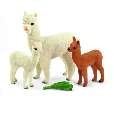 Produktbild von schleich WILD LIFE Alpaca Set, 3 Jahr(e), Wild Life, Braun, Grün, Weiß, 3 Stück(e)