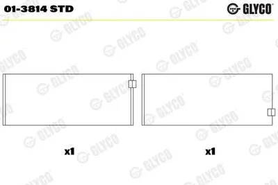 Produktbild von GLYCO Pleuellager Bleifrei STD mit Lagerspiel 0,05-0,12 mm, 01-3814
