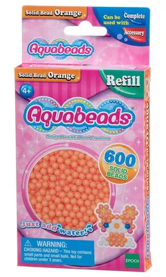 Obrázek produktu pro Aquabeads Oranžové korálky, náhradní sada, 600 náhradních korálků, řemesla, hračky, 32518