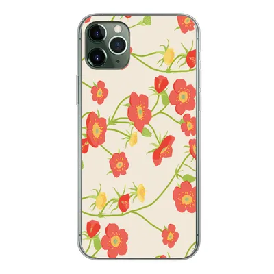 Produktbild von MuchoWow® Handyhülle Schutzhülle Hülle für iPhone 11 Pro Max Blume - Feldblumen - Muster Silikon Softcase Handy Hülle - Schutz