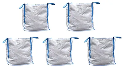 Obrázok produktu pre Sada 5 veľkých vriec 90x90x90 cm - nosnosť 1000 kg - vrecia na stavebný odpad