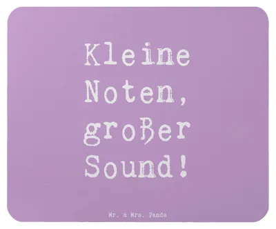 Produktbild von Mr. & Mrs. Panda Mauspad Spruch Bassklarinette Sound - Lavendeltraum - Geschenk, laptop, Humor, Mouse Pad, Instrument, Kammermusik, mousematte, pc mausunterlage, Musiker
