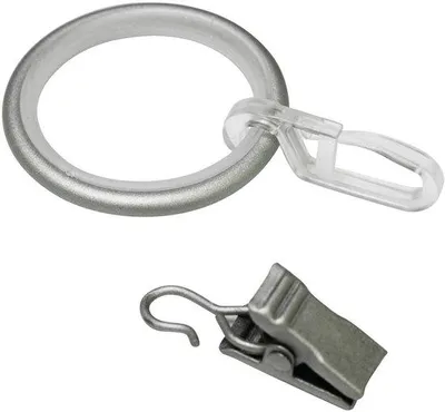 Zdjęcie produktu dla Pierścienie do zasłon Gardinia z wkładką ślizgową, Ø 19 mm, srebrne, 3,9 / 3,0 cm