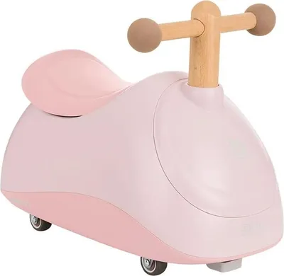 Produktbild von Kikkaboo Rutschfahrzeug Sizzy 4 Räder Griff aus Buchenholz ab 1 Jahr Kunststoff rosa